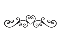 Кованый элемент "Навершие М", 1220х295 мм