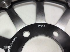 Диск тормозной на Kawasaki ZX7RR / ZX7R / ZX9R / ZX12R NINJA / передний / черный