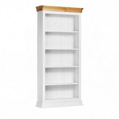 Стеллаж для книг, 100x210x41, Бостон 405, белый воск/антик