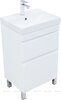 Aquanet 348176 Тумба с раковиной Слим 50 напольная 2 ящ. цв.белый сатин (348176)
