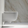 Ceramica Nova Modena CN6063 Подвесной унитаз c ультра тонким сидением и крышкой с функцией плавного закрытия, цвет: белый