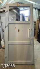 Дверь пластиковая входная Б/У 2040(в) x 970(ш)