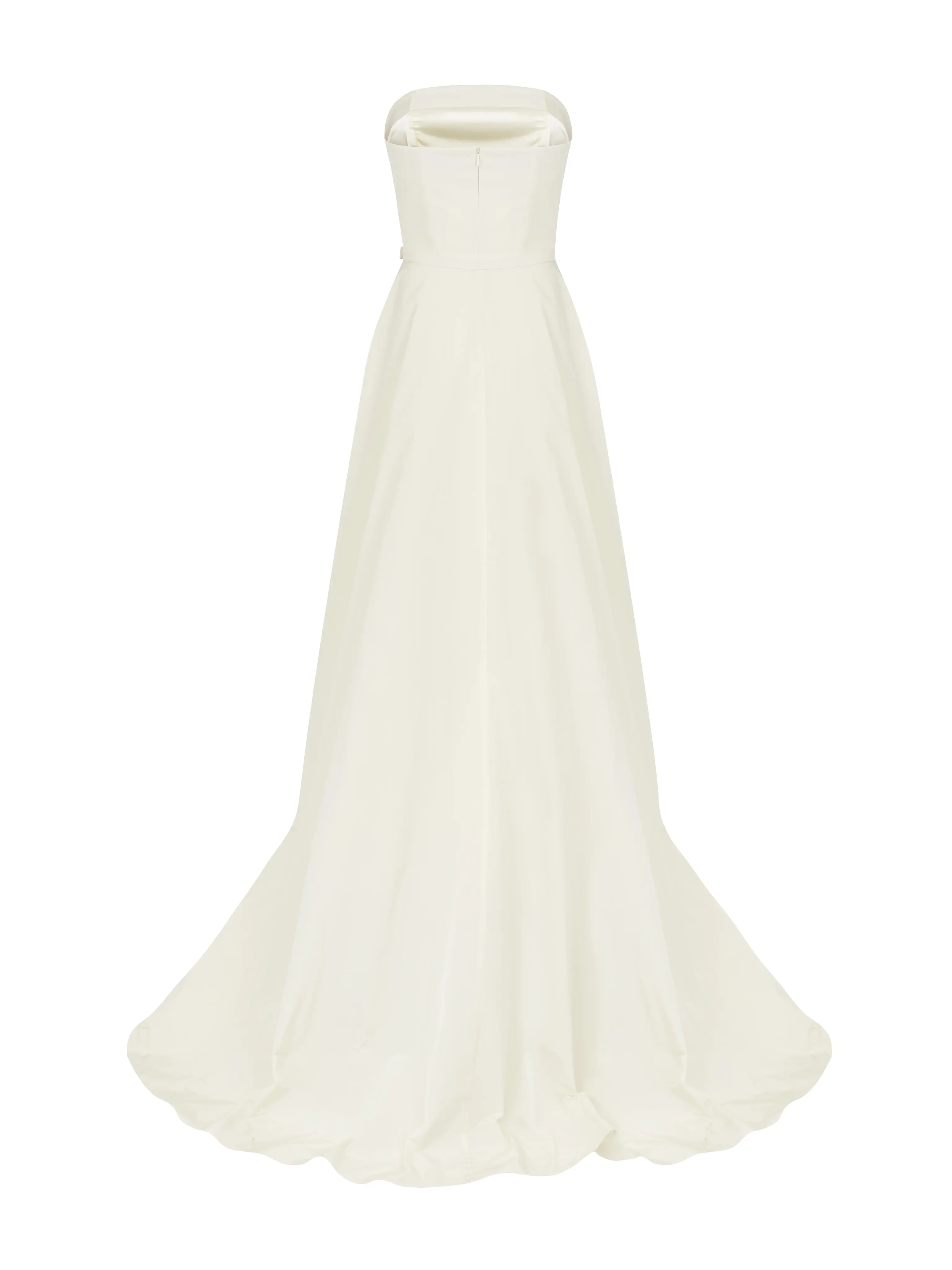 Платье со шлейфом из тафты