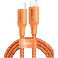 Кабель UGREEN L502 (95493) USB-C to USB-C PD Fast Charging Braided Cable 5A Max, 1м, оранжевый