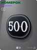 Номерок на дверь квартиры 500, для кабинета, офиса, шильдик 9 х 7 см, черный, Айдентика Технолоджи