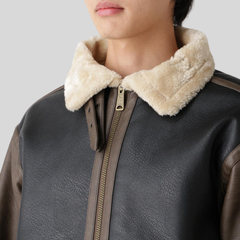 Куртка Alpha Industries Faux Leather B-3 Mod Jacket Espresso (Коричневый)