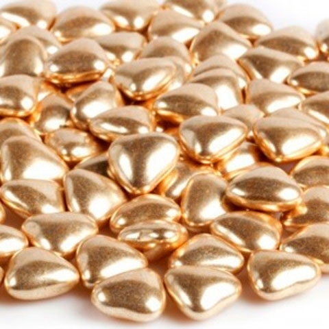 Украшение шоколадное Сердечко золото