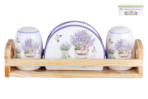 Набор Lavender (солонка/перечница/салфетница) - купить 1