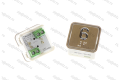 Кнопка (кнопочный модуль) KA302-S-R "6 этаж", квадратная, статическая красная подсветка, Брайль