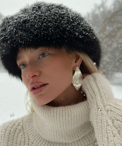 Серьги Лист тюльпана silver