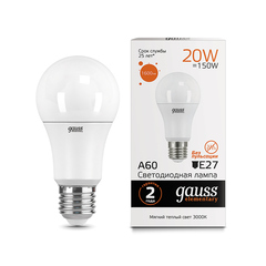 Лампа Gauss Elem Led A60 20W E27 1520lm 2700K  23219