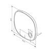 Am.Pm M8FMOX0803SA Func. Зеркало настенное с контурной LED-подсветкой. ИК сенсором и косметическим зеркало