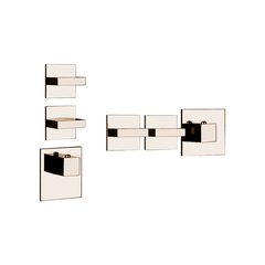 Gessi Rettangolo Встраиваемый термостат, подключение на 3/4”, с 2мя независимыми выходами(внешние части), цвет: медь 43214#030 фото