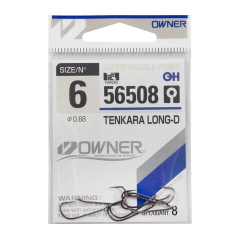 Крючок Owner Tenkara Long-D №6 (8 шт)