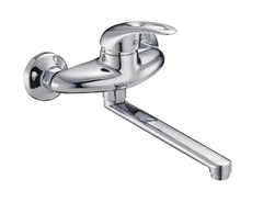 NHK12-A048,см-ль настенный для кух.мойки с пов. плоским изливом 360