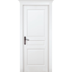 Купить Межкомнатная дверь массив сосны Валенсия браш белая эмаль глухая