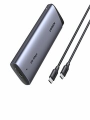 Бокс внешний для жесткого диска  UGREEN CM767 (55150) M.2 NVMe/SATA SSD Enclosure 20Gbps, серый космос