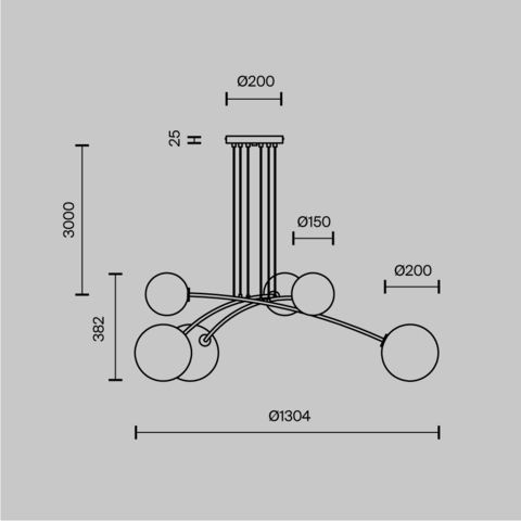 Подвесная люстра Maytoni Mood MOD172PL-06BS