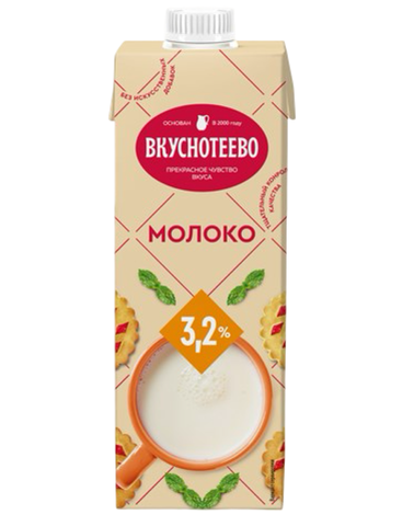 Молоко Вкуснотеево 3,2% 950г ультрапаст, шт