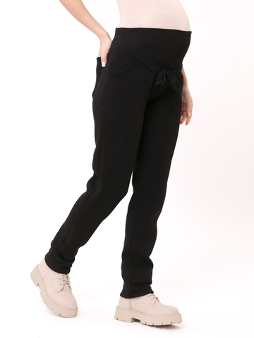 Утепленные спортивные брюки для беременных 16031 черный