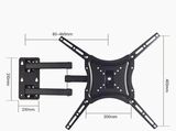 Кронштейн HDL-117B-2 для телевизора 14-43 дюймов Home Design наклонно-поворотный, выдвижной наклонный, настенный поворотный, для монитора, крепление для телевизора на стену, для ТВ черный