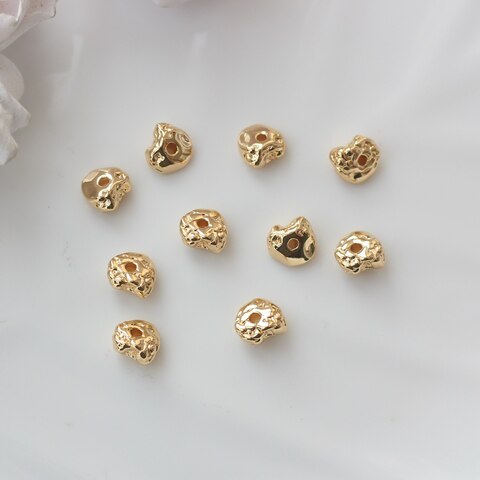 Бусина разделитель (спейсер) фриформ, 7 мм, позолота, 5 штук. Р067