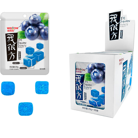 Мармелад жевательный «Черничные кубики» 1кор*12бл*20шт, 20гр