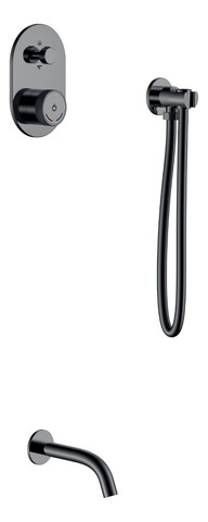 Boheme 154-SGM Смеситель встроенный + излив + ручной душ без лейки TECH Shine Gun Metal