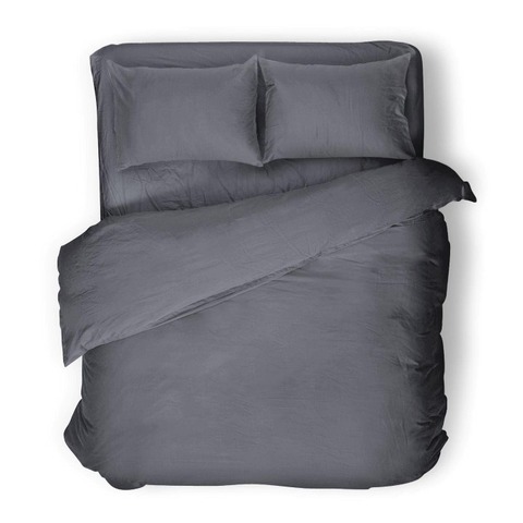 Комплект постельного белья 2 спальный Евро-стандарт BASALT, хлопок-лён