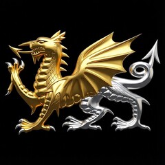 Силиконовый молд № 2415 дракон левый