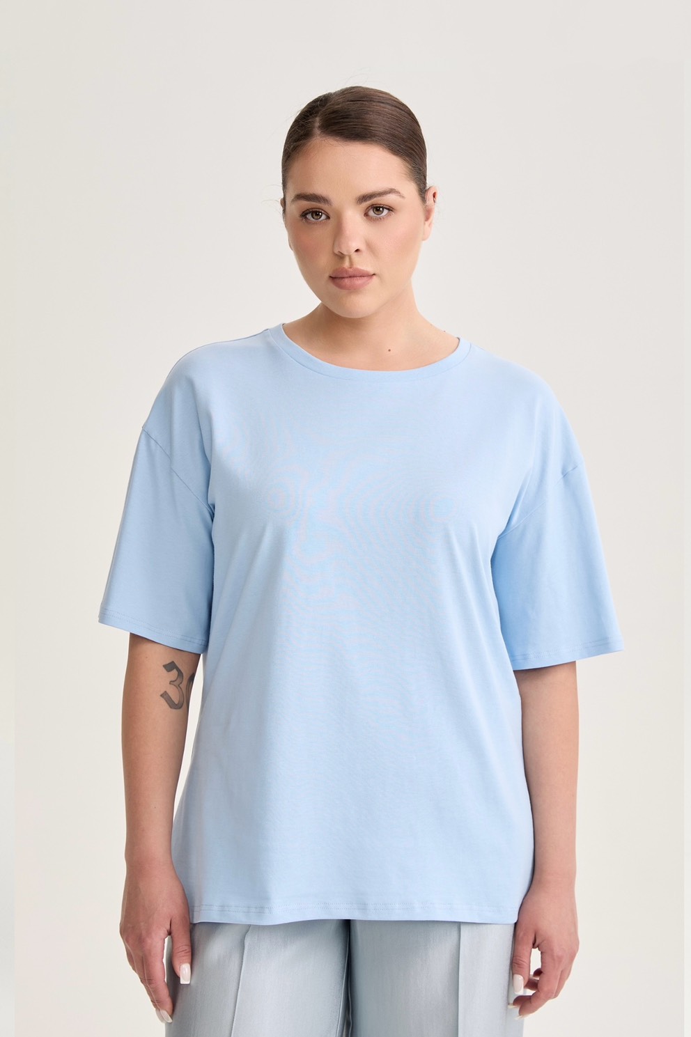 Футболка с круглым вырезом, голубой