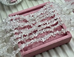 Нить бусины из горного хрусталя 5-12мм (галька)