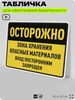 Табличка для обеспечения безопасности 