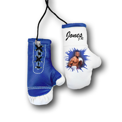 Перчатки боксерские комбинированные "Рой Джонс младший", белые с синим
