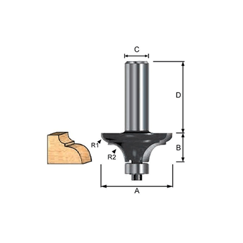 Фреза кромочная калёвочная 38.1х15.9х8х32х2Т Makita D-11704