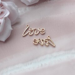 Подвеска Love 20*7 мм, позолота, П931