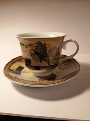 Чайная пара с видами Петербурга