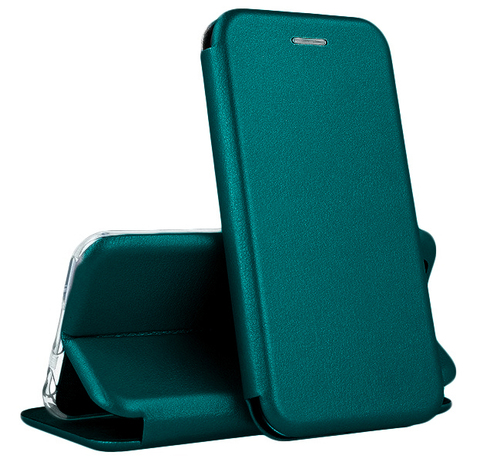Чехол-книжка из эко-кожи Deppa Clamshell для Samsung Galaxy A12 / M12 (Зеленый)