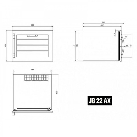 Винный шкаф IP Industrie JG 22-6 AX