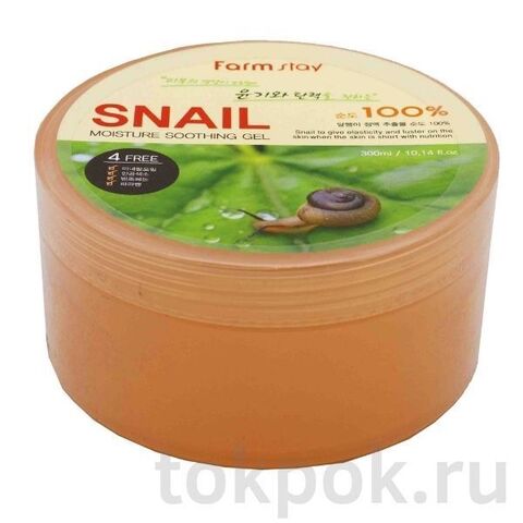 Гель для лица и тела Farm Stay Moisture Sooting Gel Snail, 300 гр