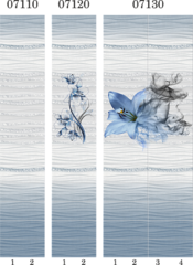 Панель ПВХ фотопечать 3D Panda Голубая лилия 2700х250 мм