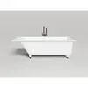 Salini 104213G CASCATA Встраиваемая ванна с прямоугольной чашей 1800x800x600мм, регулируемые ножки , мат-л: S-Sense, глянцевый, белый.