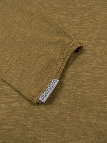 Long-sleeved crewneck pistachio t-shirt