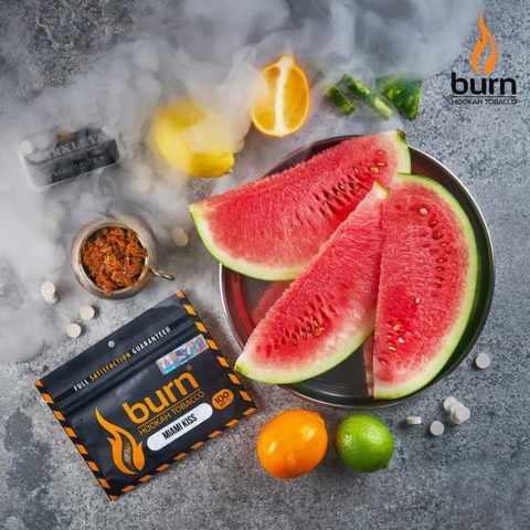 Tabak Burn Miami Kiss (Wassermelone mit Zitrusfrüchten und Lakritz) 100g