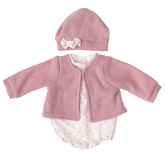 Munecas Antonio Juan Одежда для кукол и пупсов 40 - 45 см, жакет, боди-комбинезон принт звезды, шапка (91042-25)