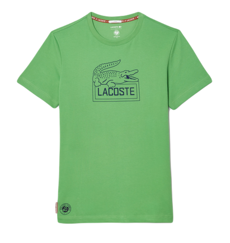 Теннисная футболка Lacoste Ultra-Dry Sport Roland Garros Edition Tennis T-Shirt - green