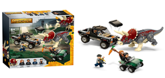 Конструктор Мир Юрского Периода - Нападение трицератопса на пикап, 210 дет.