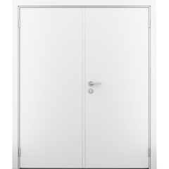 Купить Влагостойкая двустворчатая дверь белая глухая
