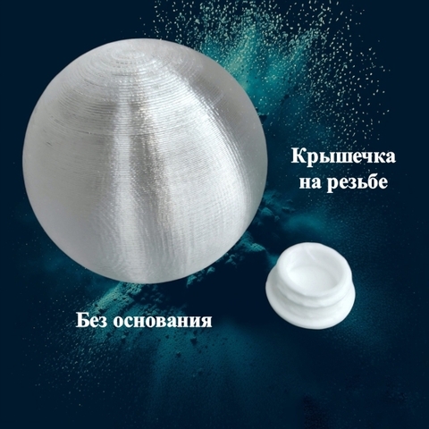 Плафоны без основания на резьбе. 6см. Пластик (5шт)