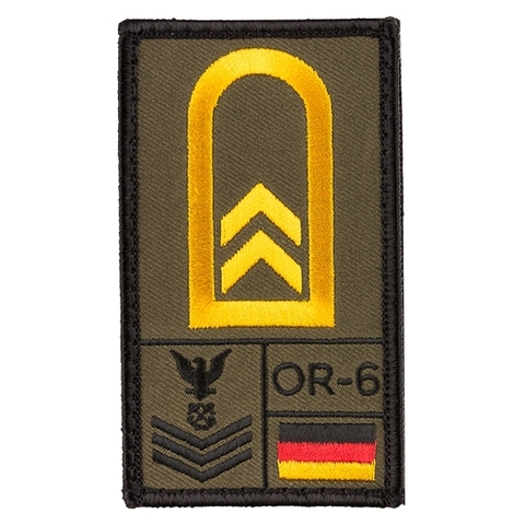 Café Viereck Rank Patch Oberbootsmann oliv